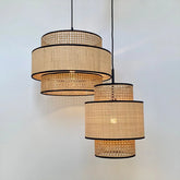 Japanese Rattan Art Bamboo Woven Chandelier Handmade Fabric Nordic Simple Bedroom Restaurant Study Homestay Hotel Pendant Lamp